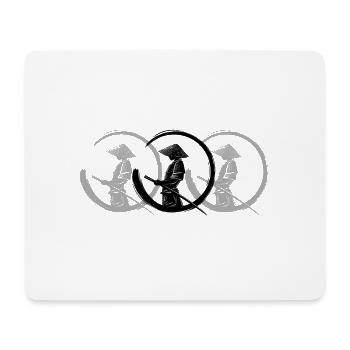 Samurai Kämpfer Schwert Geschenk Idee - Mousepad (Querformat) - Weiß - Vorne