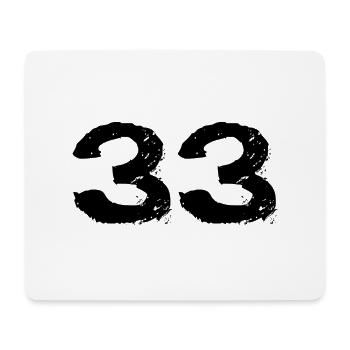 33 Maillot numéro - Tapis de souris (format paysage) - blanc - Devant