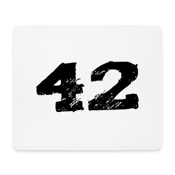 42 Maillot numéro - Tapis de souris (format paysage) - blanc - Devant