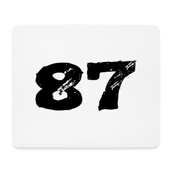 87 Number jersey - Mouse Pad (horizontal) - white - Front