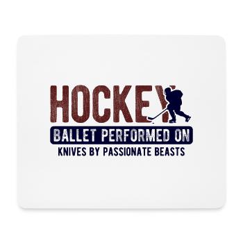 Eishockey - Mousepad (Querformat) - Weiß - Vorne