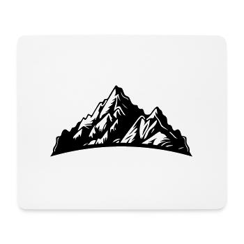 Berge Mountains Silhouette - Mouse Pad (horizontal) - white - Front