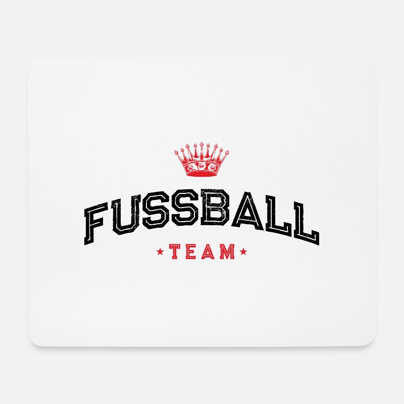 Fussball Team - Mousepad (Querformat) - Weiß