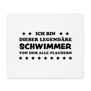 Schwimmer Sport Lustiger Spruch Schwimmen Geschenk - Mousepad (Querformat) - Weiß - Vorne