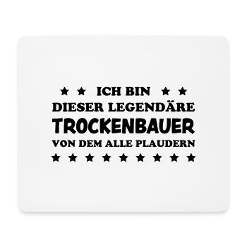 Trockenbauer Lustiger Spruch Handwerker Geschenk - Mousepad (Querformat) - Weiß - Vorne