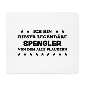 Spengler Beruf Lustiger Spruch Handwerker Geschenk - Mousepad (Querformat) - Weiß - Vorne