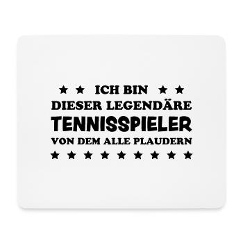 Tennis Lustiger Spruch Fun Tennisspieler Geschenk - Mousepad (Querformat) - Weiß - Vorne