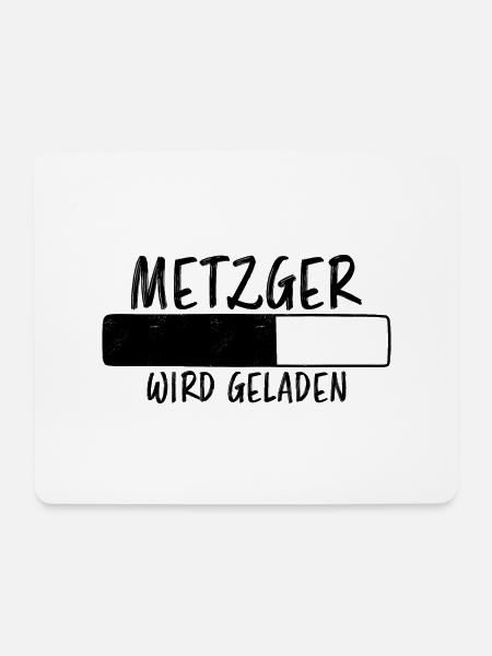 Metzger Spruch Fleischer Lustiges Metzger Geschenk - Mousepad (Querformat) - Weiß