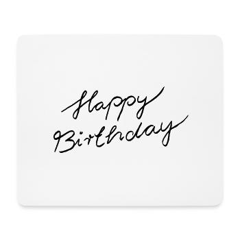 Lettrage joyeux anniversaire - Tapis de souris (format paysage) - blanc - Devant