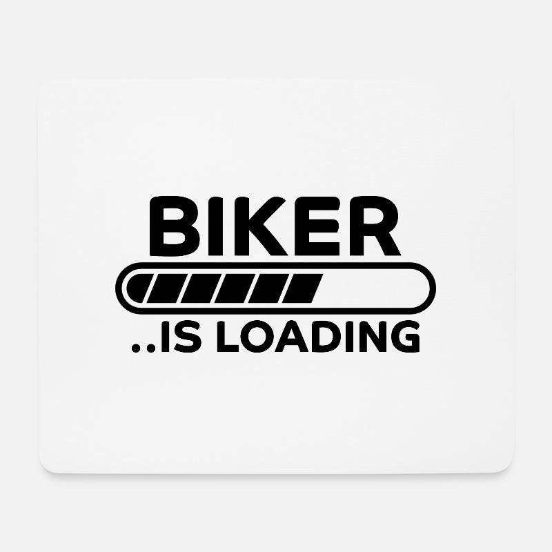 Biker Lustig Spruch Bike Fahrrad Motorrad Geschenk - Mousepad (Querformat) - Weiß