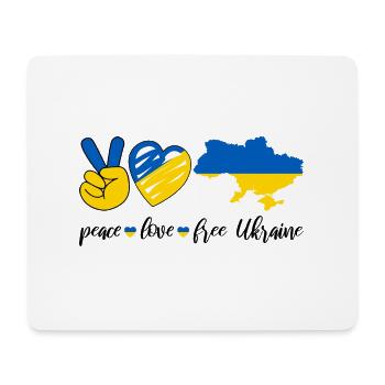 Peace Love Ukraine - Mouse Pad (horizontal) - white - Front