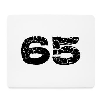 65 number jersey - Mouse Pad (horizontal) - white - Front