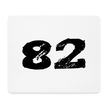 82 Maillot numéro - Tapis de souris (format paysage) - blanc - Devant