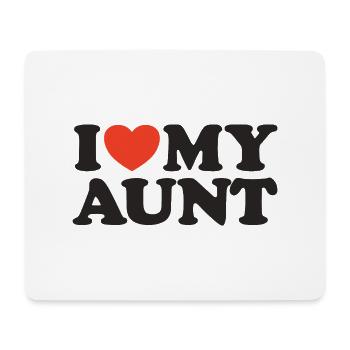 I love my aunt heart shirt - Mouse Pad (horizontal) - white - Front