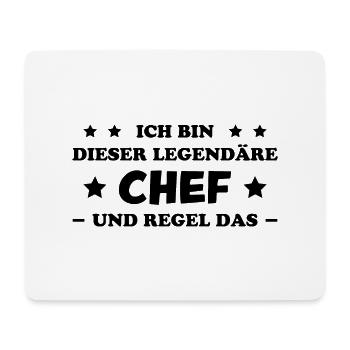 Chef Lustiger Spruch Arbeit Beruf Chef Geschenk - Mousepad (Querformat) - Weiß - Vorne