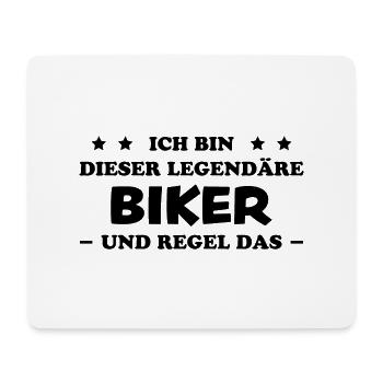 Biker Spruch Bike Fahrrad Motorrad Biker Geschenk - Mousepad (Querformat) - Weiß - Vorne