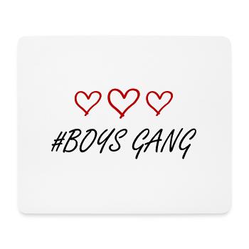 Boys Gang Herz Liebe - Mousepad (Querformat) - Weiß - Vorne