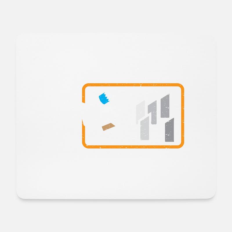 Kubb Schwedenschach Wikinger Holz Schach - Mousepad (Querformat) - Weiß