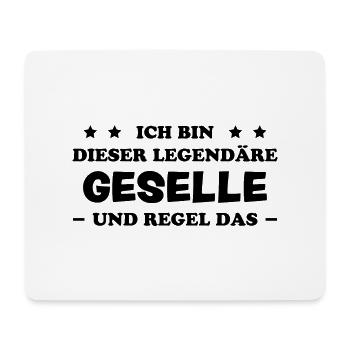 Geselle Lustiger Spruch Gesellenprüfung Geschenk - Mousepad (Querformat) - Weiß - Vorne