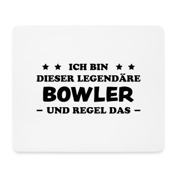 Bowling Spruch Bowlingspieler Fun Bowler Geschenk - Mousepad (Querformat) - Weiß - Vorne