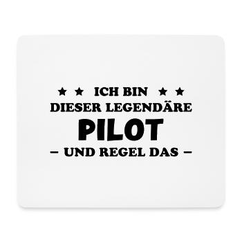 Pilot Lustige Spruch Flug Flugsport Pilot Geschenk - Mousepad (Querformat) - Weiß - Vorne