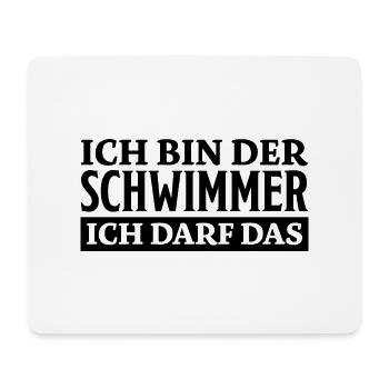Schwimmer Spruch Sport Lustiges Schwimmer Geschenk - Mousepad (Querformat) - Weiß - Vorne