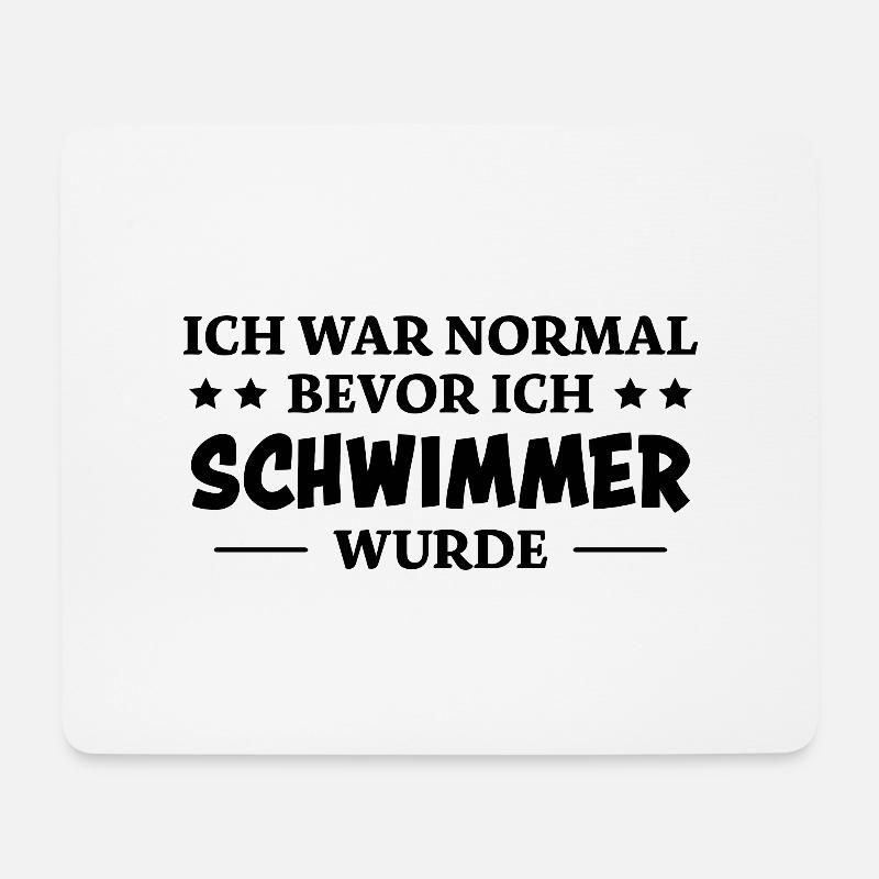 Schwimmer Spruch Sport Lustiges Schwimmer Geschenk - Mousepad (Querformat) - Weiß