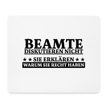 Beamter Lustiger Spruch Verbeamtung Büro Geschenk - Mousepad (Querformat) - Weiß - Vorne