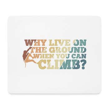 Klettern Bouldern - Mousepad (Querformat) - Weiß - Vorne