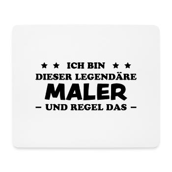 Maler Witz Spruch Meister Lackierer Maler Geschenk - Mousepad (Querformat) - Weiß - Vorne