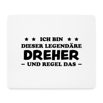 Dreher Fun Spruch Drehmaschinen Dreher Geschenk - Mousepad (Querformat) - Weiß - Vorne