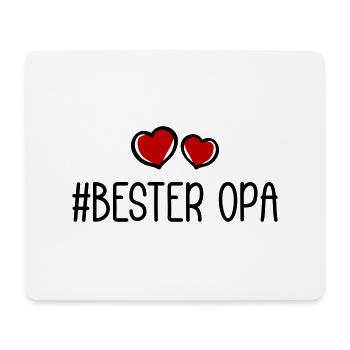 Bester Opa Herzen Liebe - Mousepad (Querformat) - Weiß - Vorne
