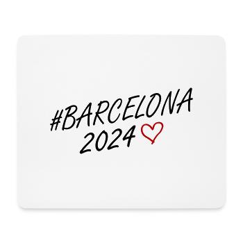 Barcelona 2024 Heart Trip - Mouse Pad (horizontal) - white - Front