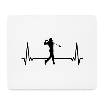 Herzklopfen Golfen Golferin Golfer Golf Golfing - Mousepad (Querformat) - Weiß - Vorne