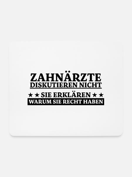 Zahnarzt Lustiger Spruch Job Zahnmedizin Geschenk - Mousepad (Querformat) - Weiß