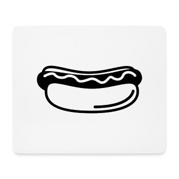 Icône hot-dog - Tapis de souris (format paysage) - blanc - Devant