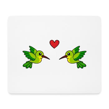 Colibri Comic Couple amour - Tapis de souris (format paysage) - blanc - Devant