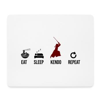 Japanischer Schwertkampf Kendo - Mousepad (Querformat) - Weiß - Vorne