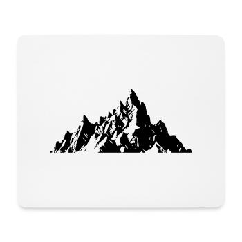 Mountain Silhouette Symbol - Mouse Pad (horizontal) - white - Front