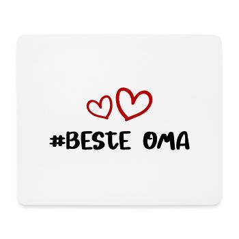 Beste Oma Herz Liebe - Mousepad (Querformat) - Weiß - Vorne