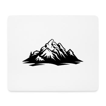 Montagnes symbole silhouette nature - Tapis de souris (format paysage) - blanc - Devant