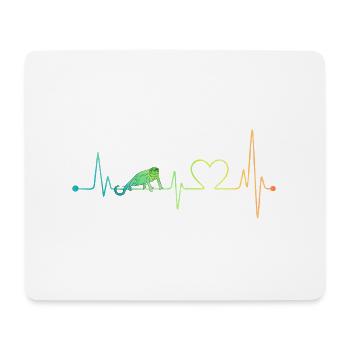 Chameleon Heartbeat - Mouse Pad (horizontal) - white - Front