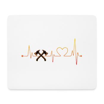 Axe Throw Heartbeat - Mouse Pad (horizontal) - white - Front