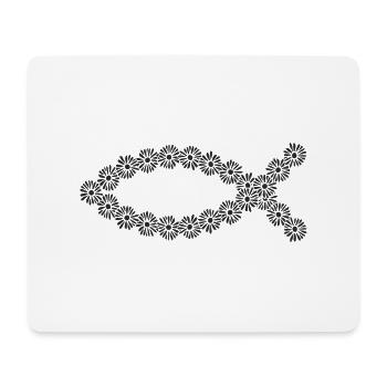 Fisch - Mousepad (Querformat) - Weiß - Vorne
