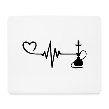 Bong Puls Herz Liebe - Mousepad (Querformat) - Weiß - Vorne