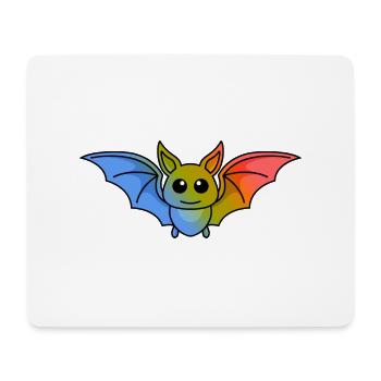 Fledermaus Comic Tier - Mousepad (Querformat) - Weiß - Vorne