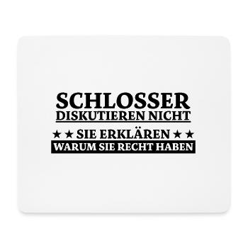 Schlosser Beruf Lustiger Spruch Schloss Geschenk - Mousepad (Querformat) - Weiß - Vorne