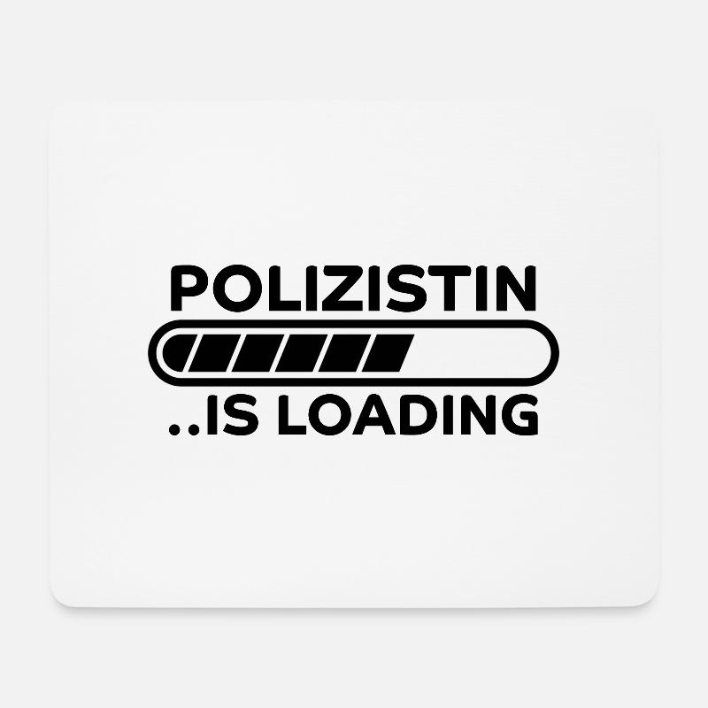 Polizistin Lustige Spruch Polizei Sprüche Geschenk - Mousepad (Querformat) - Weiß