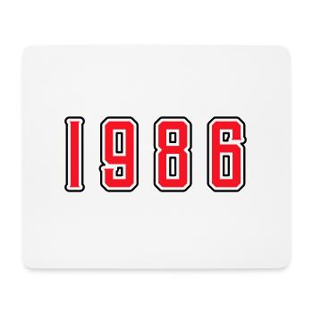 1986 year birthday - Mouse Pad (horizontal) - white - Front