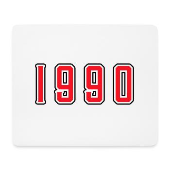 1990 year birthday - Mouse Pad (horizontal) - white - Front